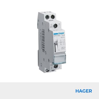 HAGER - Télérupteur électromécanique 16A - 2F - 230V - connexion à vis Réf. EPN520