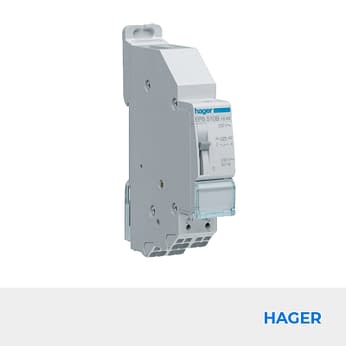HAGER - Télérupteur électronique 16A - 1F - 230V - connexion auto. SanVis Réf. EPS510B