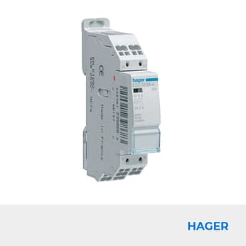 HAGER - Contacteur 20A 2F 230V - connexion cage sans vis - Hager Réf. ESS220B