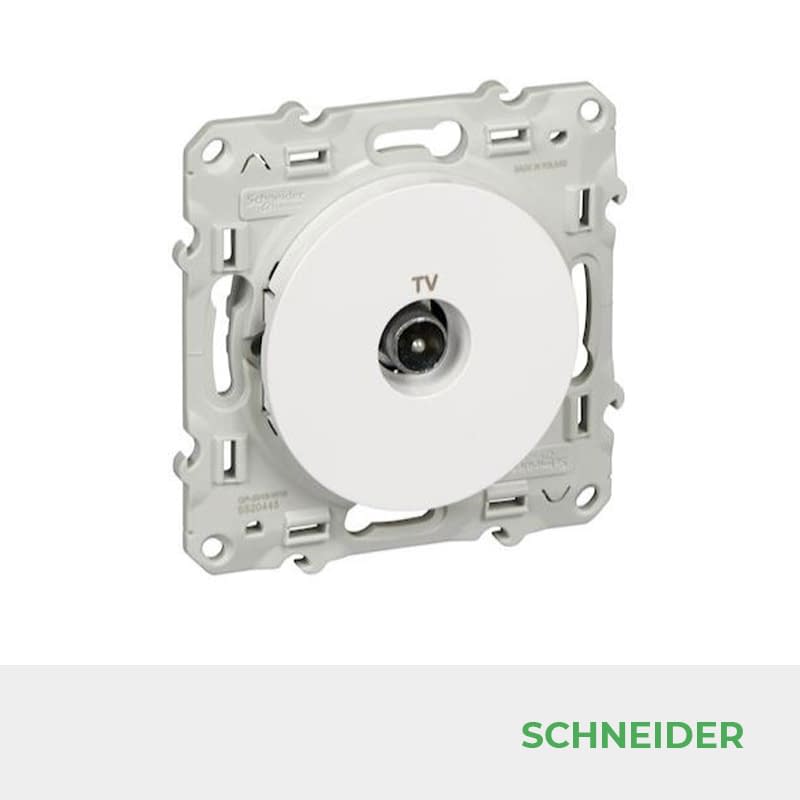 Schneider Odace - Double Interrupteur Va et Vient - Blanc - Réf : S520214